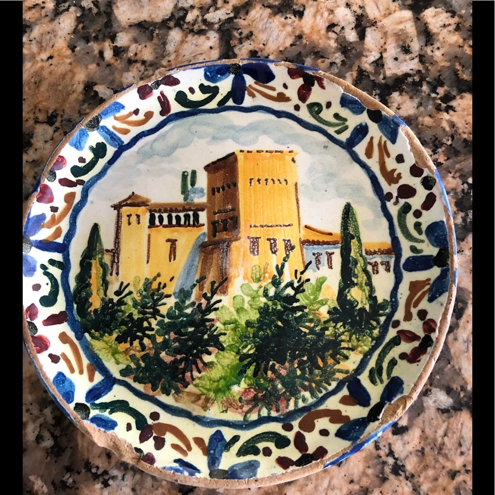 Vintage Italian painted plate